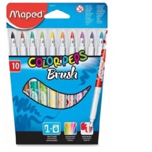 MARCADOR ESCOLAR MAPED BRUSH X10U. PUNTA BLANDA (848010)