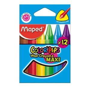 CRAYONES MAPED X12 COLOR PEPS MAXI WAX (861311)