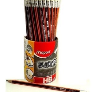 LAPIZ GRAFITO MAPED BLACK PEPS TUBO X72U. C/GOMA (851759/851859)