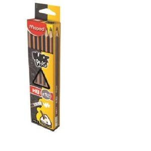 LAPIZ GRAFITO HB MAPED BLACK PEPS X12U. C/GOMA (851821)