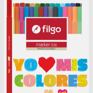 MARCADOR ESCOLAR FILGO 036 YO AMO MIS COLORES 1.0 MM X30U. V/COLORES (SW-M36-30)