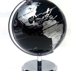 GLOBO TERRAQUEO 14CM / BASE CROMADA POLÍTICO (140M)