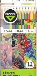 LAPIZ DE COLOR PIZZINI 4 NEON + 4 METAL + 4 PASTEL (LML1712PMN)