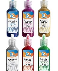 ADHESIVO EZCO GLITTER GLUE X 21G PASTEL/ORO PLATA/NEON