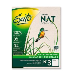 REPUESTO EXITO NAT C/MARGEN REFORZADO X48H RAYADO (104445)