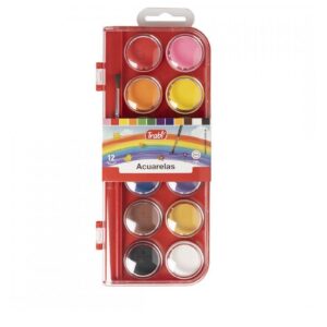 ACUARELA TRABI X 12 COLORES + PINCEL (TR1022)