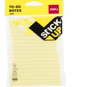 NOTAS AUTOADHESIVAS DELI TO-DO CON RENGLONES (EA00752)