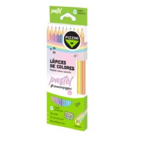LAPIZ COLOR PIZZINI PASTEL X 10U. LARGOS TRIANGULAR (LML1710P)