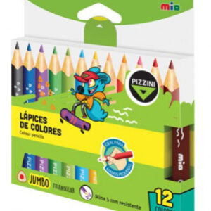 LAPIZ COLOR PIZZINI TRIANGULAR JUMBO X12U. CORTOS (LMCJ2712)