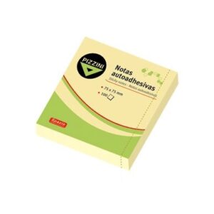 NOTAS ADHESIVAS PIZZINI 75X75 X 100HJS AMARILLAS (NA7575100)