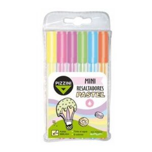 RESALTADOR PIZZINI MINI PASTEL X6 COLORES (1290PX6)