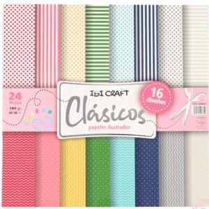 PAPEL P/SCRAP IBI CRAFT 30X30CM 160GRS 24HJS CLASIC  (600820)