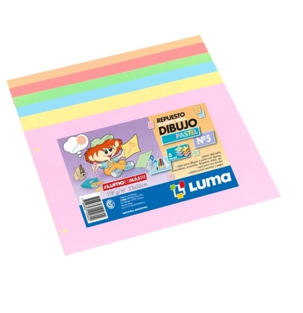 REPUESTO DE DIBUJO LUMA N°5 PASTEL 6H (80-54)