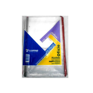 FOLIO LUMA OFICIO PESADO C/BORDE COLOR X100U. 31051 POLIETILENO