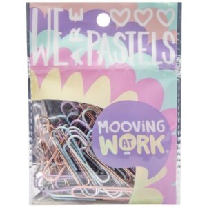 PAPER CLIPS MOOVING PASTEL 50MM X25U (2102010201)