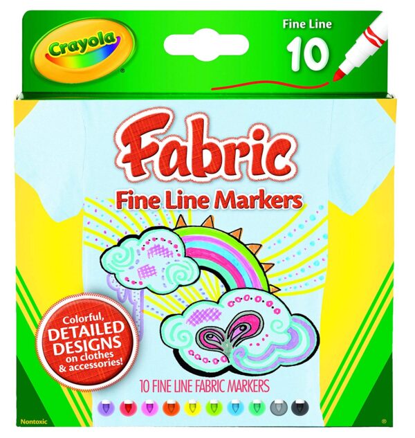 MARCADOR CRAYOLA FABRIC P/TELA X10U.  (5886260202) (0000588626)