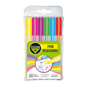 RESALTADOR PIZZINI MINI X6U. COLORES SURTIDOS (1290X6)