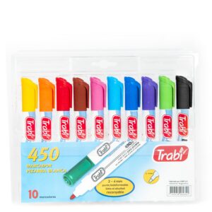 MARCADOR TRABI 450 PIZARRA SURT. X10U. BLISTER (TR6934)