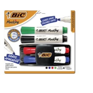 BORRADOR BIC DE PIZARRA + 4 MARCADORES (970929)