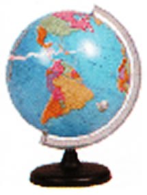 GLOBO TERRAQUEO 30CM / BASE DE PLASTICO (307W)