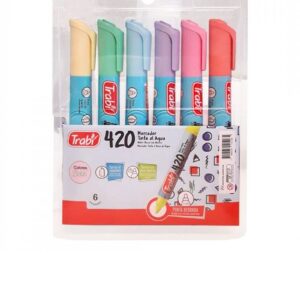 MARCADOR TRABI 420 AL AGUA PASTEL X6U. (TR11518)