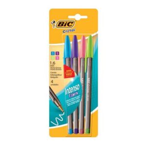 BOLIGRAFO BIC FASHION INTENSO 1.6 BL X4U (908665)