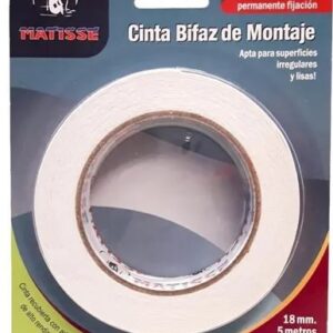 CINTA MATISSE BIFAZ  DE MONTAJE 18MM X 5MTS