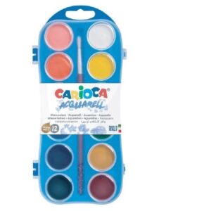 ACUARELA CARIOCA X 12 COLORES ESTUCHE + PINCEL (42400)