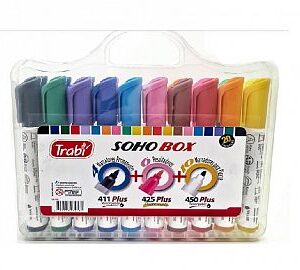 MARCADOR TRABI SOHO BOX VALIJA X20U. V/COLORES (TR7416)