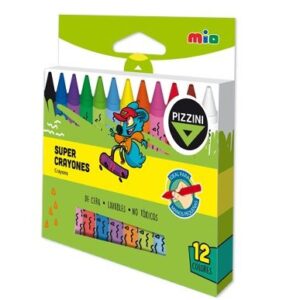 CRAYONES PIZZINI MIO SUPER X 12U. GRUESO (9212)