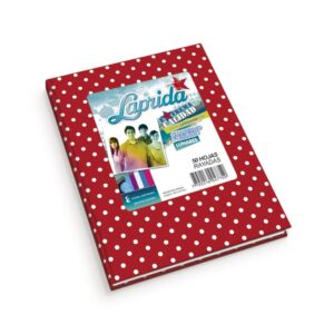 CUADERNO LAPRIDA LUNARES X50H T/C  V/COLORES RAYADO (613034)