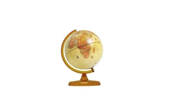 GLOBO TERRAQUEO 25CM / BASE DE PLASTICO ANTIGUO (257AW)
