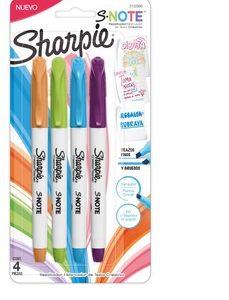 RESALTADOR SHARPIE NOTE BLISTER X 4U. (2132980)