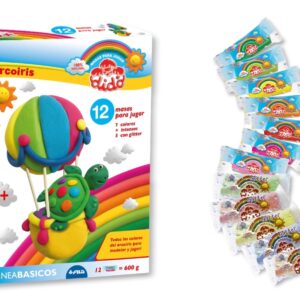 MASAS DIDO ARCOIRIS 7 COLORES INTENSOS + 5 GLITTER (397900ES)