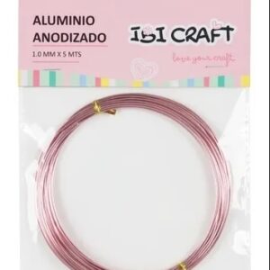 ALAMBRE IBI CRAFT DE ALUMINIO METALIZADO 1MM X 5 MTS V/COLORES (126300)