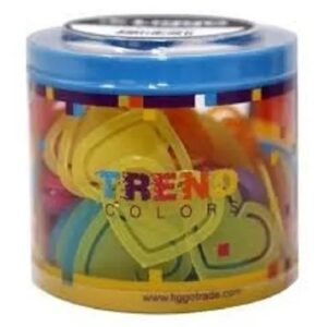 CLIPS PLASTICO LIGGOTRADE CORAZON. POTE X 80U. PASTEL (525-0530)