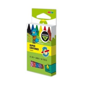 CRAYONES PIZZINI MIO SUPER X 6U. GRUESO (9206)