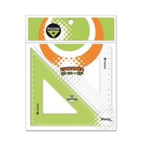 ESCUADRA ESCOLAR PIZZINI 20CM X 45° X 10U. (372220X45X10)