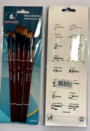SET DE PINCELES MATISSE PB CABO BARNIZADO X6 CHANFLEADO