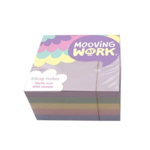 NOTAS ADHESIVAS MOOVING 76X76X400 BLOCK PASTEL (2100105)