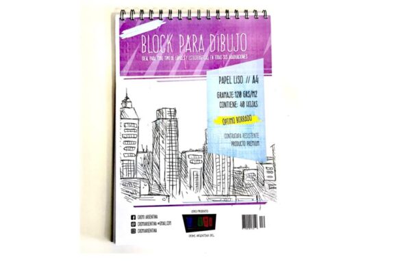 BLOCK PARA DIBUJO CROMI A4 120 GR X 40H. ESPIRALADO