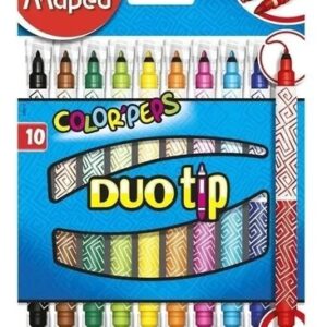 MARCADOR ESCOLAR MAPED DUO TIP COLOR PEPS X10U. (849010)