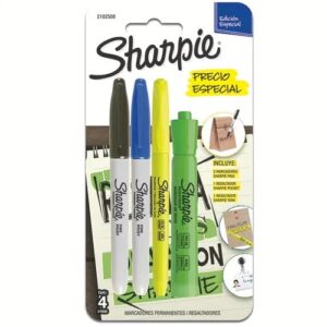 MARCADOR+RESALTADOR SHARPIE BLISTER X 4U. V/COLORES (2102508)