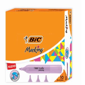 RESALTADOR BIC MARKING PASTEL V/COLORES C/U (987381/82/83/84)