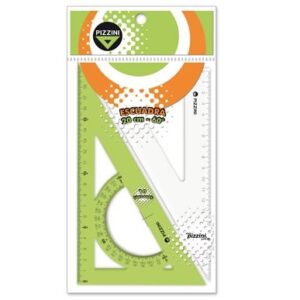 ESCUADRA ESCOLAR PIZZINI 20CM X 60° X 10U.(372220X60X10)