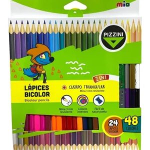 LAPICES BICOLOR PIZZINI 48 COLORES X 24U. (LML4724)