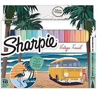 MARCADOR SHARPIE VINTAGE TRAVEL X18 + 5 STICKERS