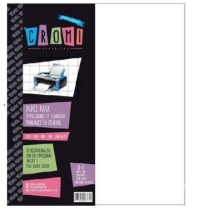 PAPEL CROMI PARA IMPRESIONES A4 120GR X10U.