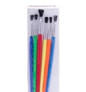 SET DE PINCELES MATISSE PELO SINTETICO ECONOMICO CHATO  X6U. (1060)