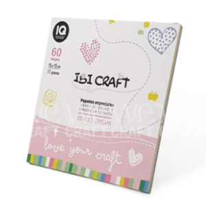 PAPEL ESPECIAL PARA ORIGAMI IBI CRAFT 15X15 CM 60H 80GR (600850)